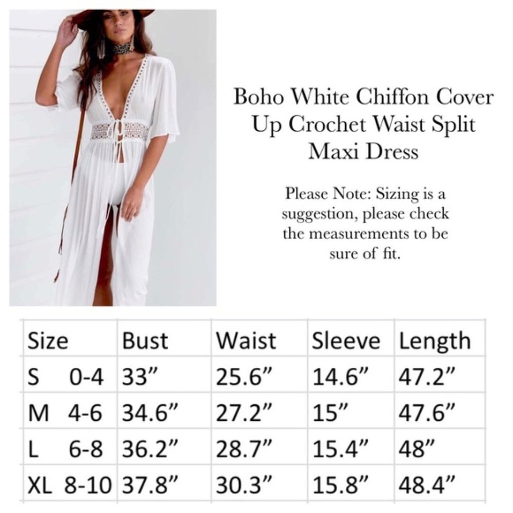 LAST ONE 5* RATED WHITE BEACH MAXI COVER UP - Picture 2 of 5